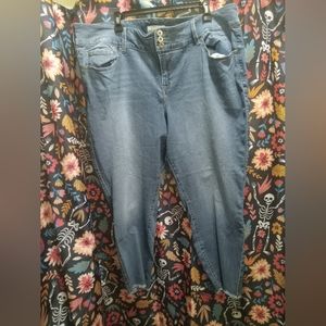 Torrid Medium Wash Crop Jeggings Size 24R